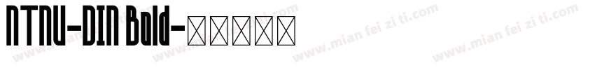 NTNU-DIN Bold字体转换